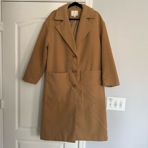 A New Day Women's Tan Overcoat